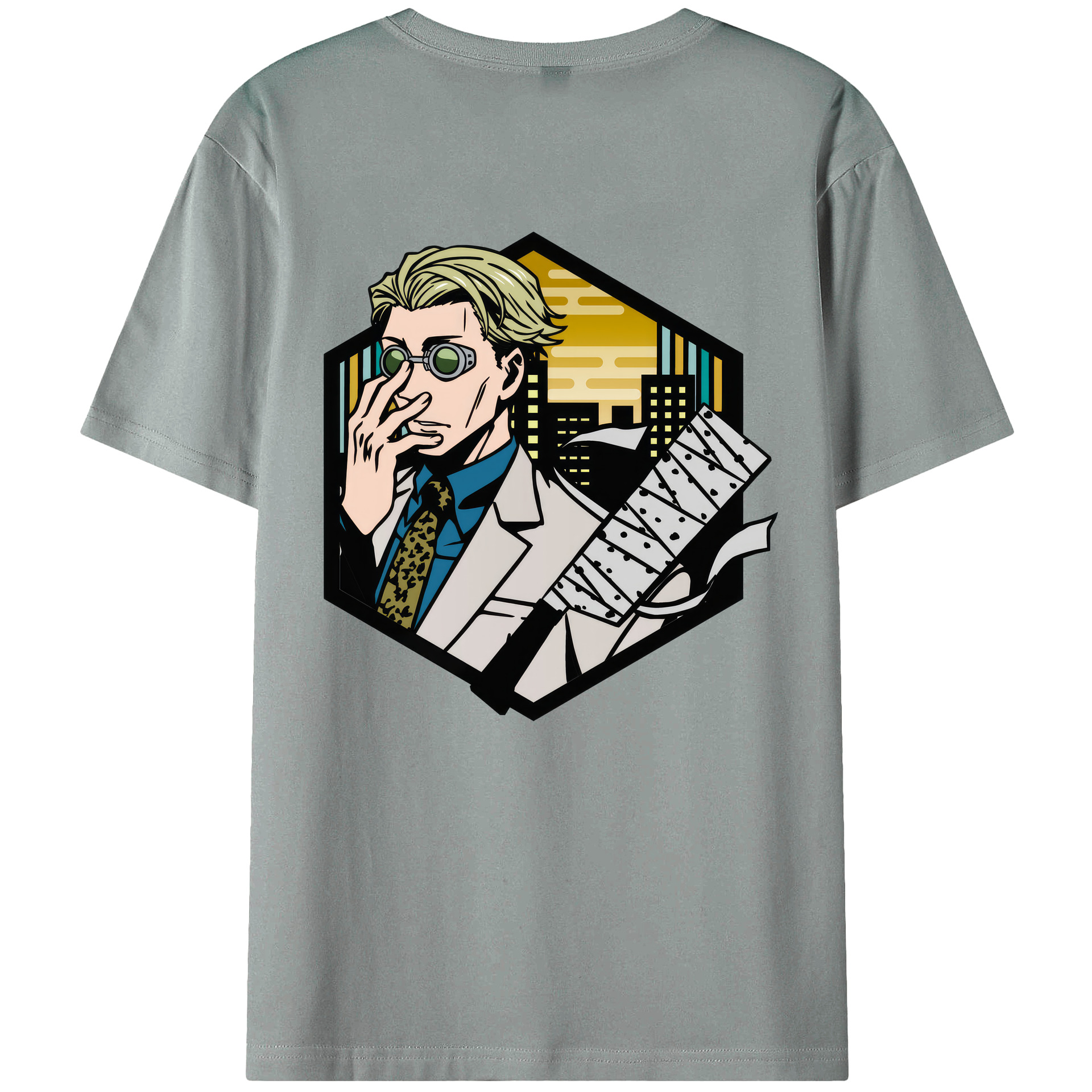 （画像用） 呪術廻戦 Jujutsu Kaisen 綿100％ メンズ半袖Tシャツ（バックプリント） 通気性
